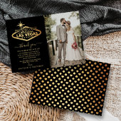 Elegant Las Vegas Destination Wedding Photo Bedankkaart