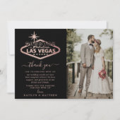 Elegant Las Vegas Destination Wedding Photo Bedankkaart (Voorkant)