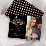 Elegant Las Vegas Destination Wedding Photo Save The Date<br><div class="desc">Viel in stijl met deze moderne en zeer trendy bruiloft,  behalve de datumkaarten. Het ontwerp is gemakkelijk te personaliseren met uw speciale foto- en gebeurtenisformulering en uw gasten zullen enthousiast zijn wanneer zij deze geweldige kaarten ontvangen.</div>