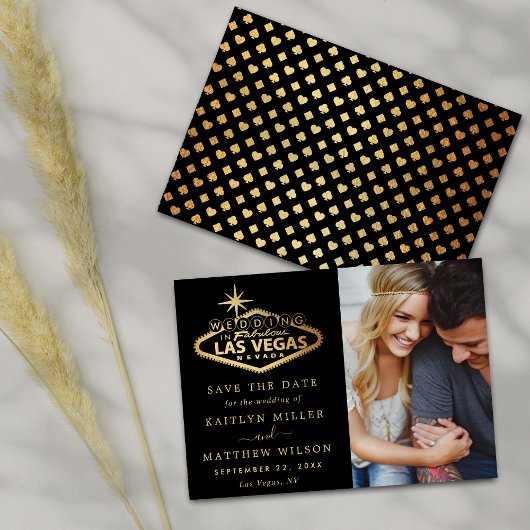 Elegant Las Vegas Destination Wedding Photo Save The Date