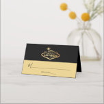 Elegant Las Vegas Destination Wedding Plaatskaartje<br><div class="desc">Viel in stijl met deze moderne en zeer trendy trouwtafel plaatskaarten. Dit ontwerp is gemakkelijk te personaliseren met uw speciale gebeurtenisformulering en uw gasten zullen enthousiast zijn wanneer zij deze geweldige plaatskaarten zien.</div>