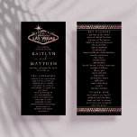 Elegant Las Vegas Destination Wedding Programmakaart<br><div class="desc">Viel in stijl met deze moderne en zeer trendy trouwprogramma's. Dit ontwerp is gemakkelijk te personaliseren met uw speciale gebeurtenisformulering en uw gasten zullen enthousiast zijn wanneer zij deze geweldige programma's zien.</div>