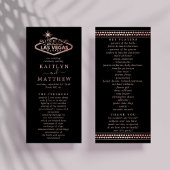 Elegant Las Vegas Destination Wedding Programmakaart