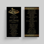Elegant Las Vegas Destination Wedding Programmakaart<br><div class="desc">Viel in stijl met deze moderne en zeer trendy trouwprogramma's. Dit ontwerp is gemakkelijk te personaliseren met uw speciale gebeurtenisformulering en uw gasten zullen enthousiast zijn wanneer zij deze geweldige programma's zien.</div>