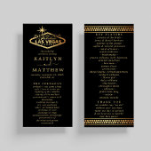 Elegant Las Vegas Destination Wedding Programmakaart