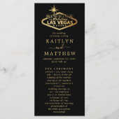 Elegant Las Vegas Destination Wedding Programmakaart (Voorkant)