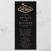 Elegant Las Vegas Destination Wedding Programmakaart (Voorkant)