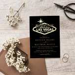 Elegant Las Vegas Destination Wedding Real Folie Uitnodiging<br><div class="desc">Geniet in stijl met deze stijlvolle en zeer trendy trouwuitnodigingen. Dit ontwerp is gemakkelijk te personaliseren met uw speciale gebeurtenisformulering en uw gasten zullen enthousiast zijn wanneer zij deze geweldige uitnodigingen ontvangen. De cover foto is ontworpen met middelen van Freepik.com</div>