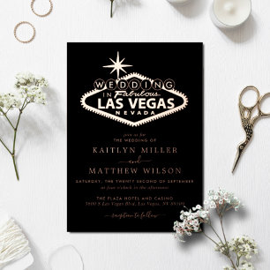 Elegant Las Vegas Destination Wedding Real Folie Uitnodiging