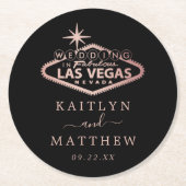 Elegant Las Vegas Destination Wedding Ronde Kartonnen Onderzetter (Voorkant)
