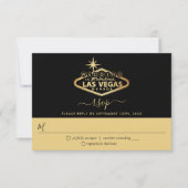 Elegant Las Vegas Destination Wedding RSVP Kaartje (Voorkant)