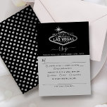 Elegant Las Vegas Destination Wedding RSVP Kaartje<br><div class="desc">Vier in stijl met deze moderne en zeer trendy bruiloft RSVP kaarten. Dit ontwerp is gemakkelijk te personaliseren met uw speciale eventformulering en uw gasten zullen opgetogen zijn wanneer zij deze fabelachtige antwoordkaarten ontvangen. Overeenkomende bruidsartikelen zijn te vinden in het collectie.</div>