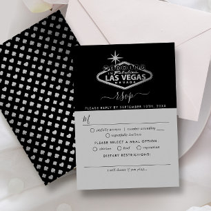 Elegant Las Vegas Destination Wedding RSVP Kaartje