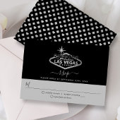 Elegant Las Vegas Destination Wedding RSVP Kaartje