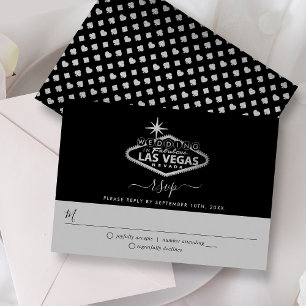 Elegant Las Vegas Destination Wedding RSVP Kaartje