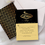 Elegant Las Vegas Destination Wedding RSVP Kaartje<br><div class="desc">Viel in stijl met deze moderne en zeer trendy bruiloft RSVP-kaarten. Dit ontwerp is gemakkelijk te personaliseren met uw speciale gebeurtenisformulering en uw gasten zullen enthousiast zijn wanneer zij deze geweldige antwoordkaarten ontvangen.</div>