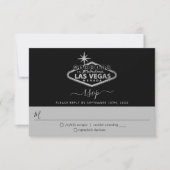 Elegant Las Vegas Destination Wedding RSVP Kaartje (Voorkant)
