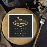Elegant Las Vegas Destination Wedding Servet<br><div class="desc">Viel in stijl met deze moderne en trendy trouwluiers. Pas het ontwerp eenvoudig aan om deze servetten volledig uniek te maken voor uw speciale dag.</div>