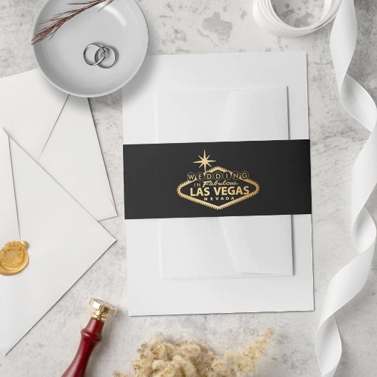 Elegant Las Vegas Destination Wedding Uitnodigingen Wikkel