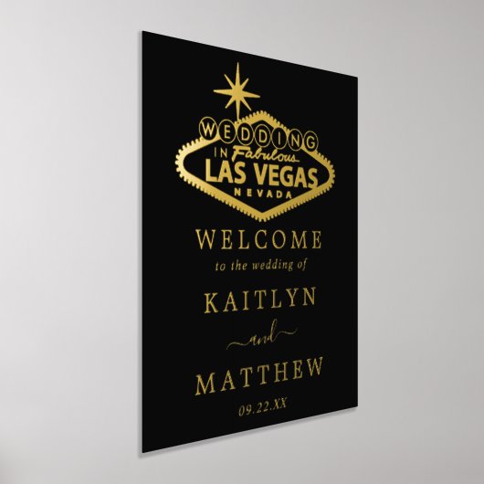 Elegant Las Vegas Destination Wedding Welcome Folie Afdrukken (Laagn)