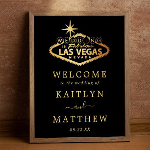 Elegant Las Vegas Destination Wedding Welcome Poster