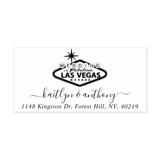 Elegant Las Vegas Destination Wedding Zelfinktende Stempel (Design)