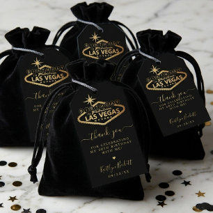 Elegant Las Vegas Verjaardagsfeest Dank Je Cadeaulabel