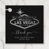 Elegant Las Vegas verjaardagsfeestje bedankt Bedankjes Labels (Voorkant)