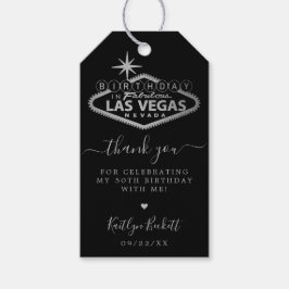 Elegant Las Vegas verjaardagsfeestje bedankt Cadeaulabel