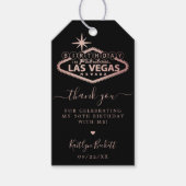 Elegant Las Vegas verjaardagsfeestje bedankt Cadeaulabel (Voorkant)