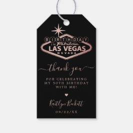 Elegant Las Vegas verjaardagsfeestje bedankt Cadeaulabel