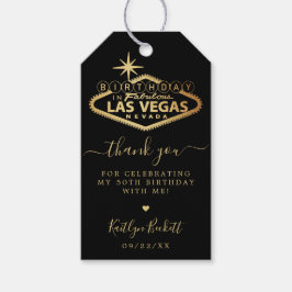 Elegant Las Vegas verjaardagsfeestje bedankt Cadeaulabel