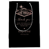 Elegant Las Vegas verjaardagsfeestje bedankt Medium Cadeauzakje (Voorkant)