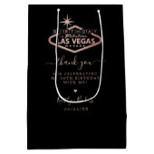 Elegant Las Vegas verjaardagsfeestje bedankt Medium Cadeauzakje (Achterkant)