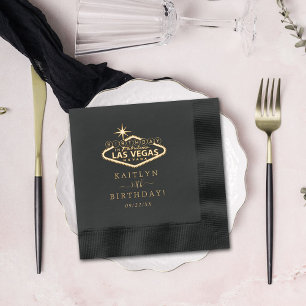 Elegant Las Vegas verjaardagsfeestje Folie Servetten