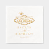 Elegant Las Vegas verjaardagsfeestje Folie Servetten (Voorkant)