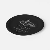 Elegant Las Vegas verjaardagsfeestje Papieren Bordje (Gekanteld)