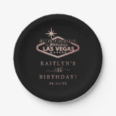 Elegant Las Vegas verjaardagsfeestje Papieren Bordje (Voorkant)