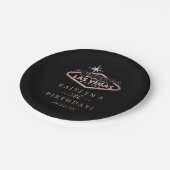 Elegant Las Vegas verjaardagsfeestje Papieren Bordje (Gekanteld)