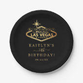 Elegant Las Vegas verjaardagsfeestje Papieren Bordje (Voorkant)