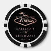 Elegant Las Vegas verjaardagsfeestje Poker Chips (Voorkant)