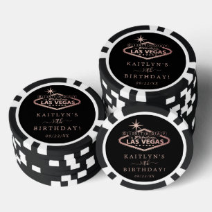 Elegant Las Vegas verjaardagsfeestje Poker Chips