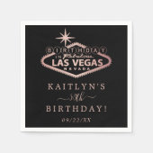 Elegant Las Vegas verjaardagsfeestje Servet (Voorkant)