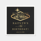 Elegant Las Vegas verjaardagsfeestje Servet (Voorkant)