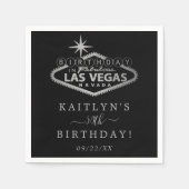 Elegant Las Vegas verjaardagsfeestje Servet (Voorkant)