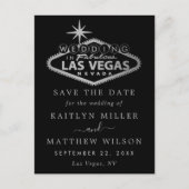 Elegant Las Vegas Wedding Save the Date Aankondigingskaart (Voorkant)