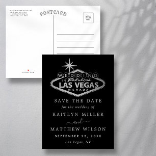 Elegant Las Vegas Wedding Save the Date Aankondigingskaart