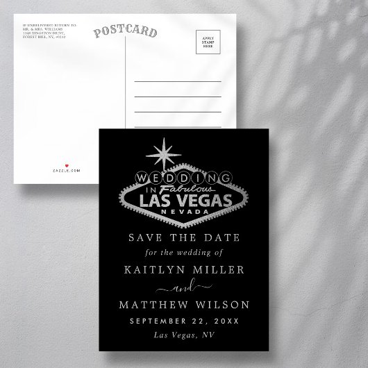 Elegant Las Vegas Wedding Save the Date Aankondigingskaart
