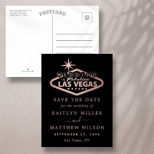Elegant Las Vegas Wedding Save the Date Aankondigingskaart
