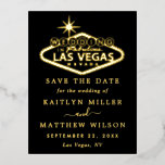 Elegant Las Vegas Wedding Save the Date Real Folie Uitnodiging Briefkaart<br><div class="desc">Geniet in stijl met deze moderne en zeer trendy echte folie die op bruiloft drukte,  behalve de date briefkaarten. Dit ontwerp is gemakkelijk te personaliseren met uw speciale gebeurtenisformulering en uw gasten zullen enthousiast zijn wanneer zij deze geweldige briefkaarten ontvangen.</div>
